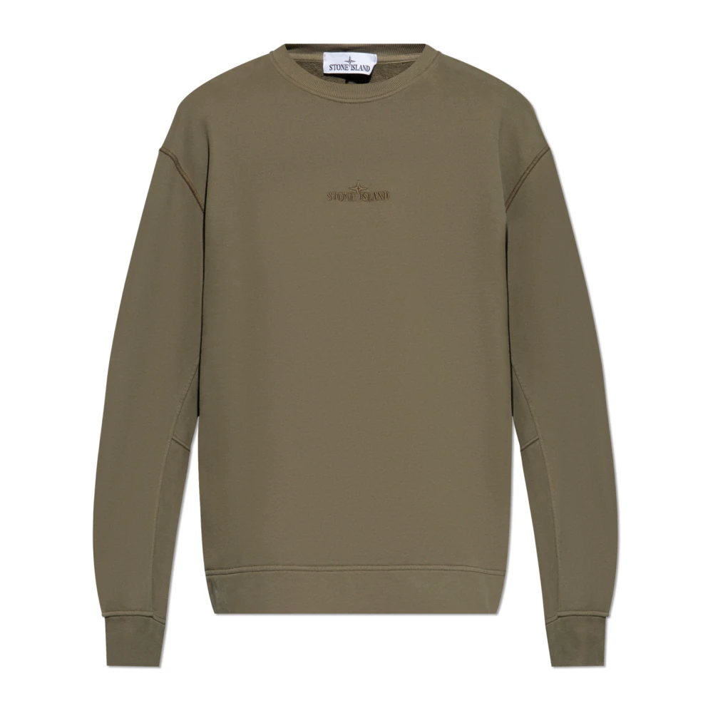 Stone Island Sweatshirt met Logo Green Heren