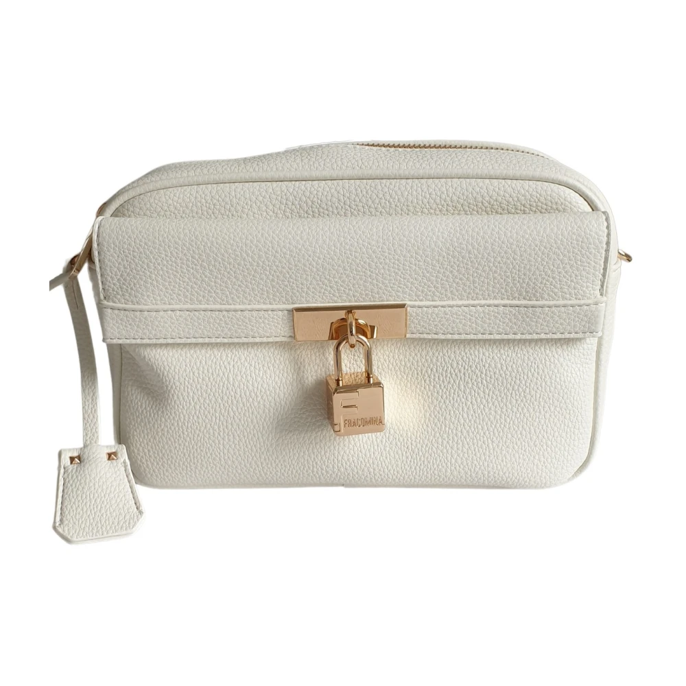 Fracomina Women's White Eco-Leather Shoulder Bag