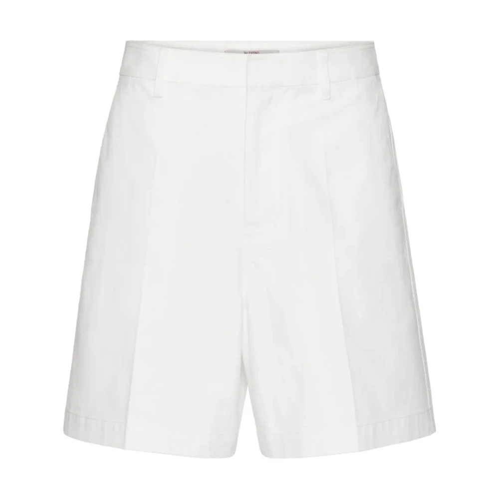 Valentino Katoenen Bermuda Shorts White Heren