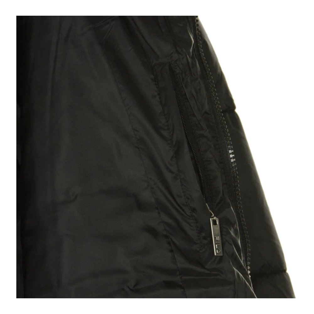 Fila Zwarte Pufferjas met Rode Accenten Black Heren