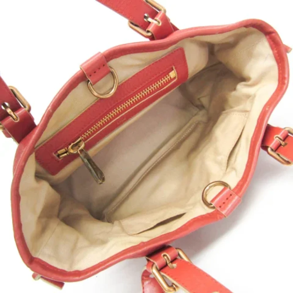 Chloé Pre-owned Leather handbags Red Dames