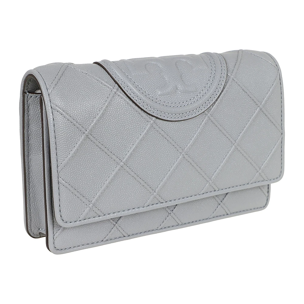TORY BURCH Zachte Kettingportemonnee Gray Dames