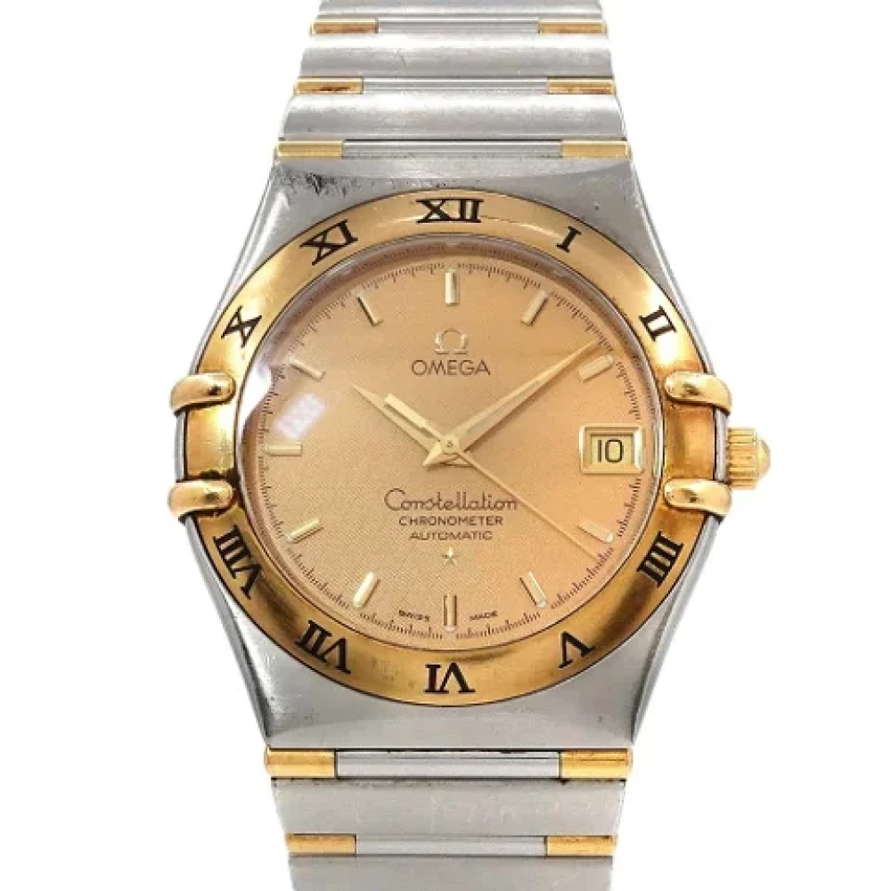 Omega Vintage Pre-owned Guld klockor Yellow, Herr