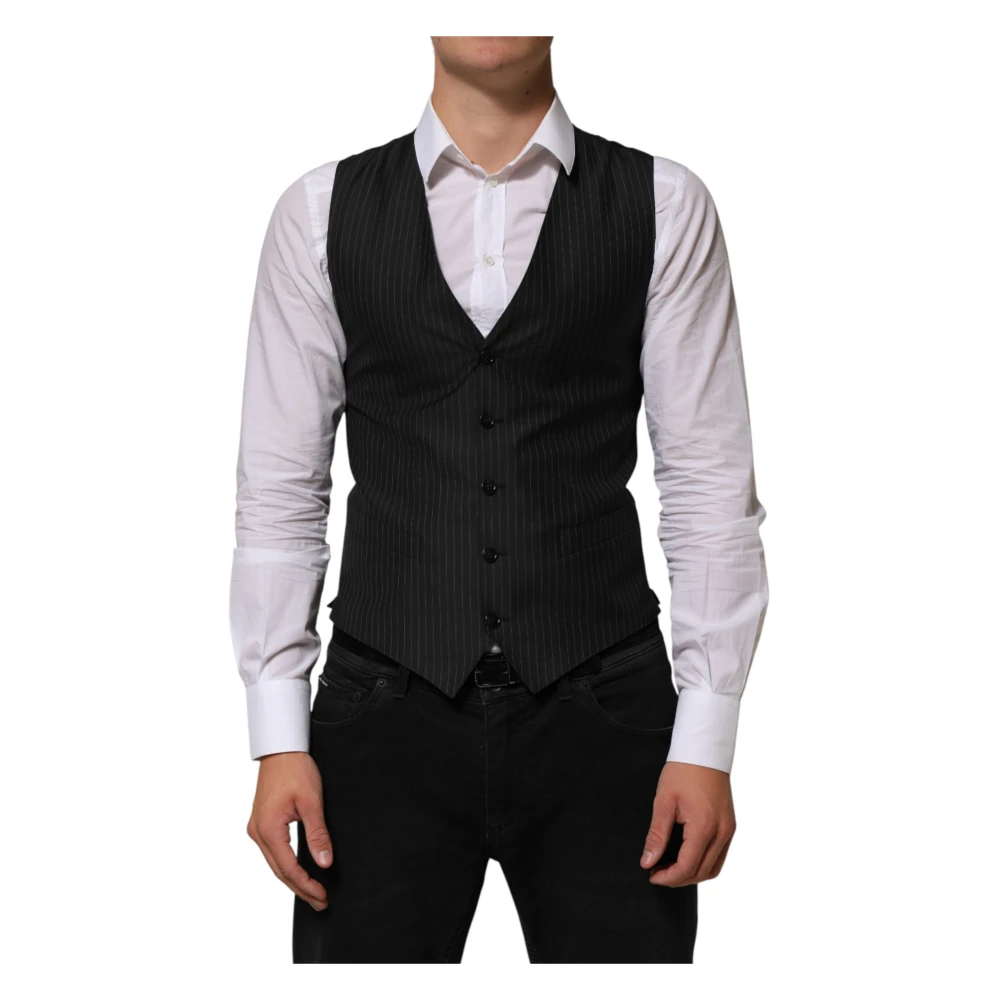 Dolce & Gabbana , Waistcoats, Male, Black, S, Vest