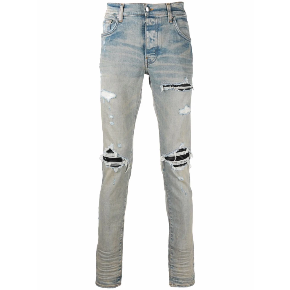 Amiri Skinny Jeans met Distressed-Finish en Ripped Details Blue Heren