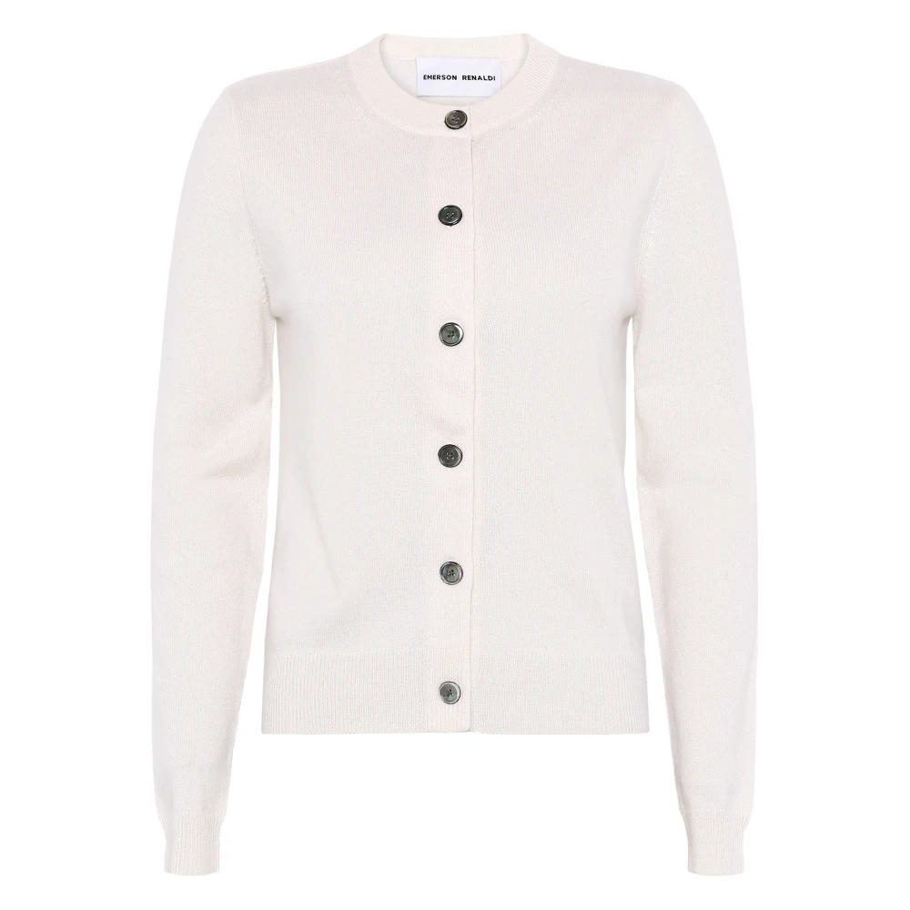 Emerson Renaldi Kasjmier Crew Neck Cardigan Off White Dames