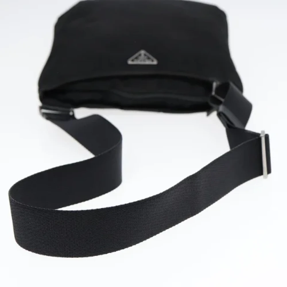 Prada Vintage Pre-owned Nylon shoulder-bags Black Dames