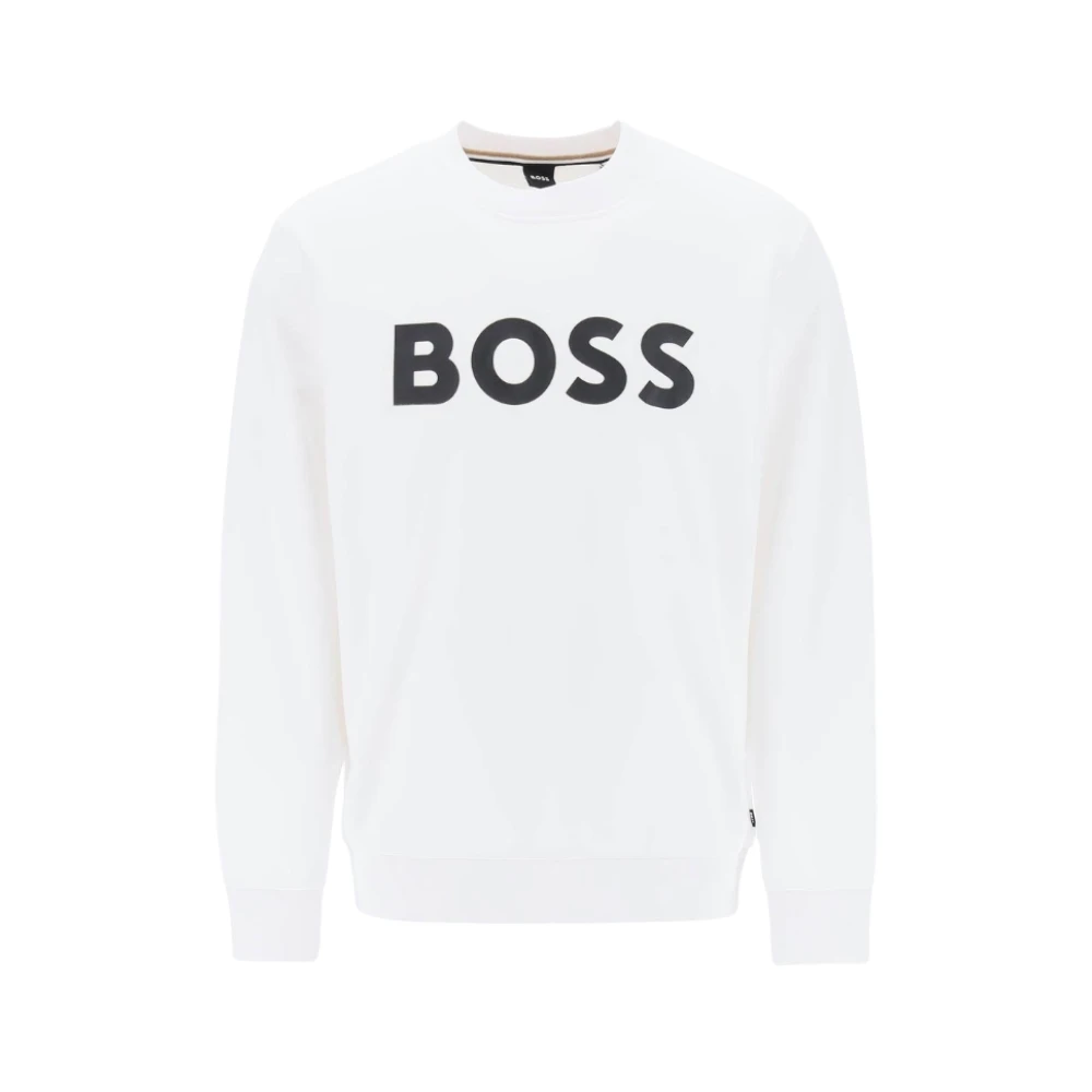 Hugo Boss Sweatshirt met ronde hals White Heren