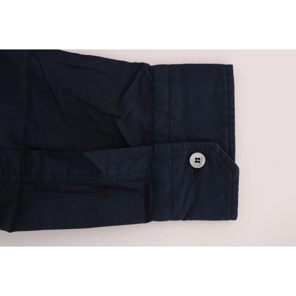 John Galliano Blauw Katoenen Casual Overhemd Blue Heren