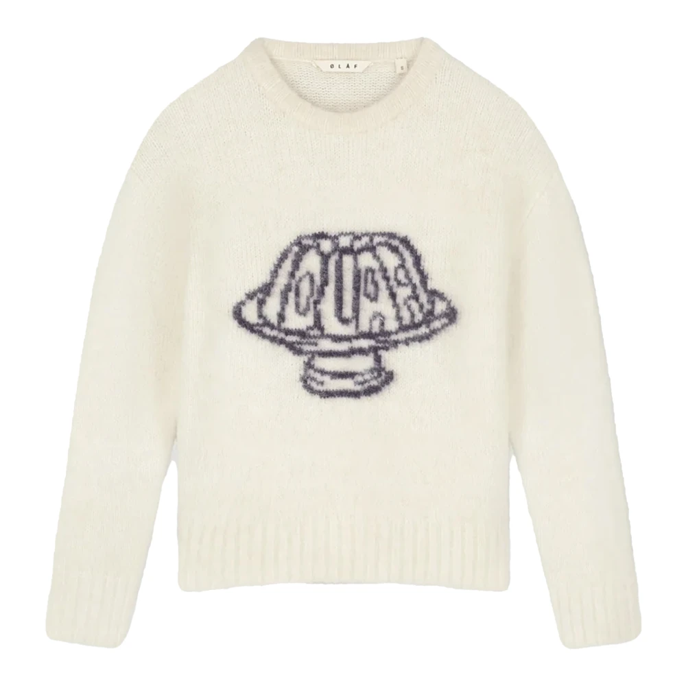 Olaf Hussein Jelly Crewneck Gebreid White Dames