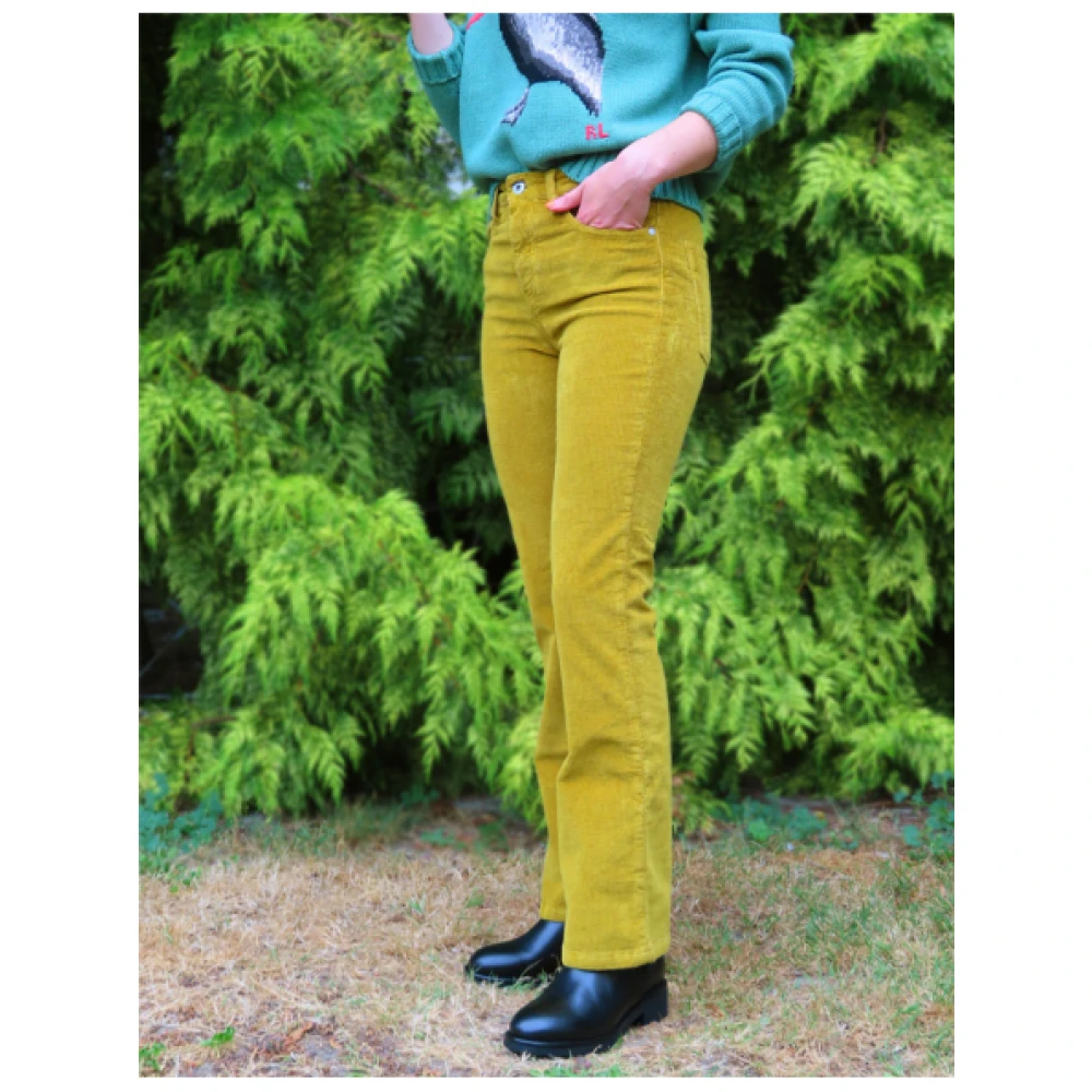 Denim Studio Flare Corduroy Broek Jeff Brown Dames