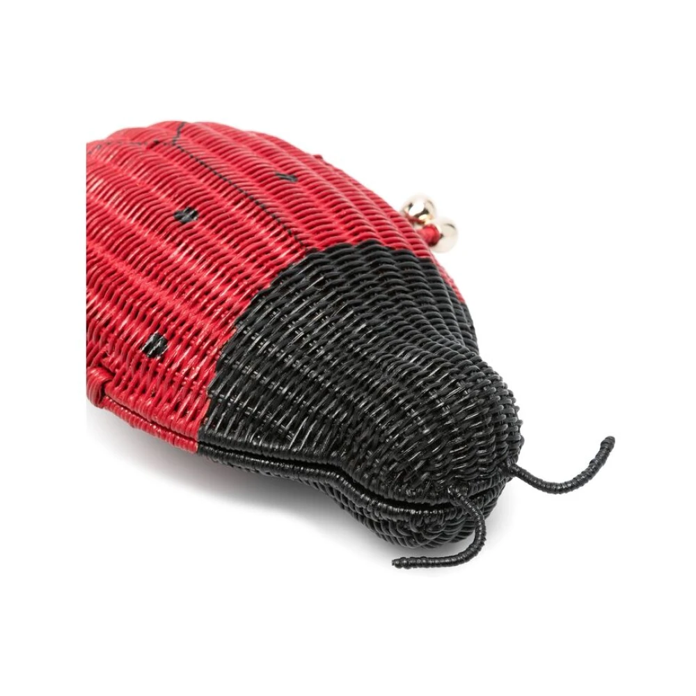 Serpui Rode Polka Dot Schoudertas Multicolor Dames