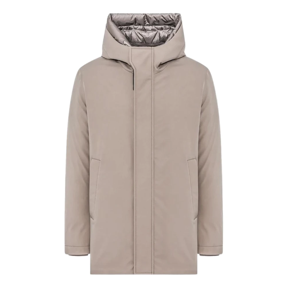 Duno Beige Korte Parka met Bi-Stretch Stof Beige Heren