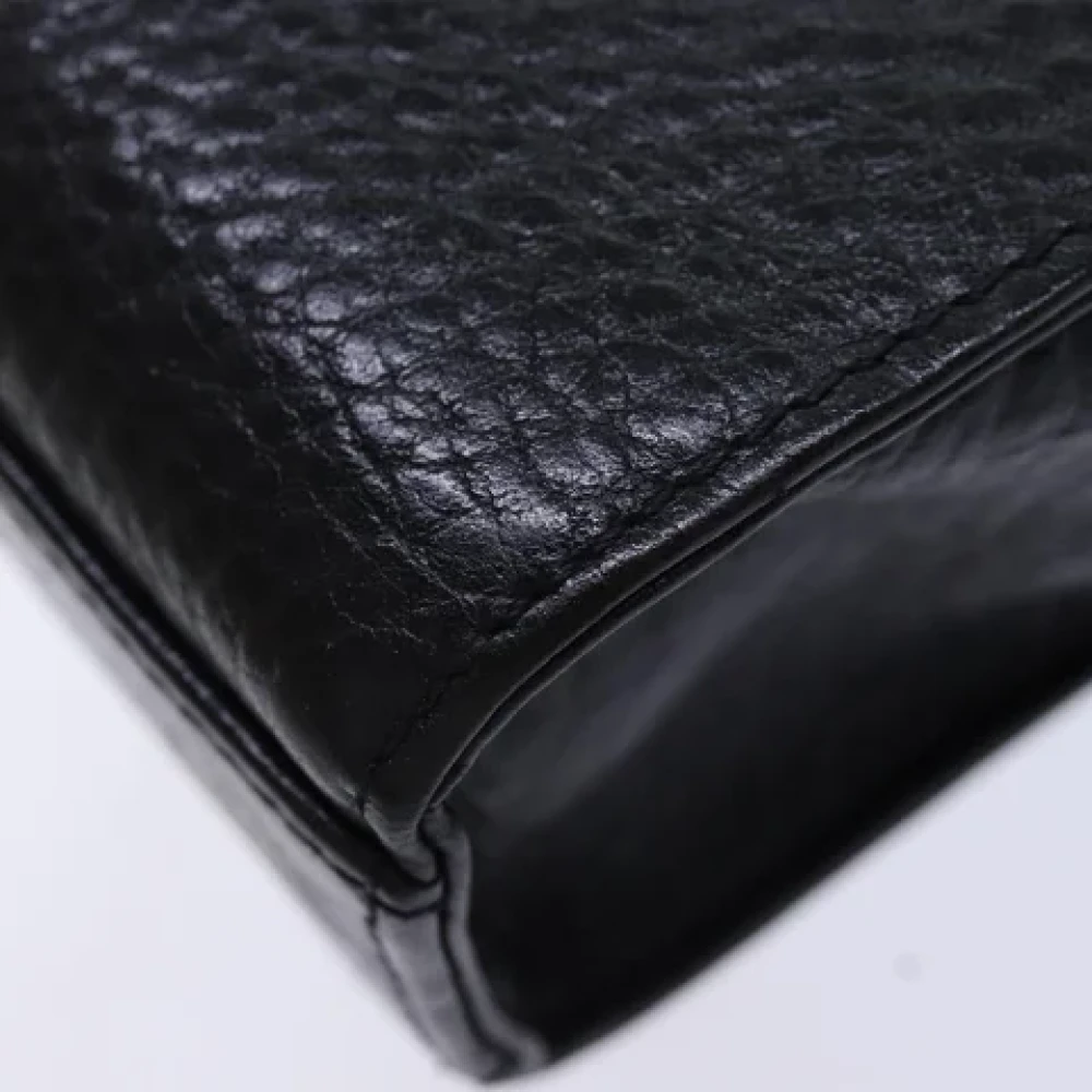 Burberry Vintage Pre-owned Leather clutches Black Dames