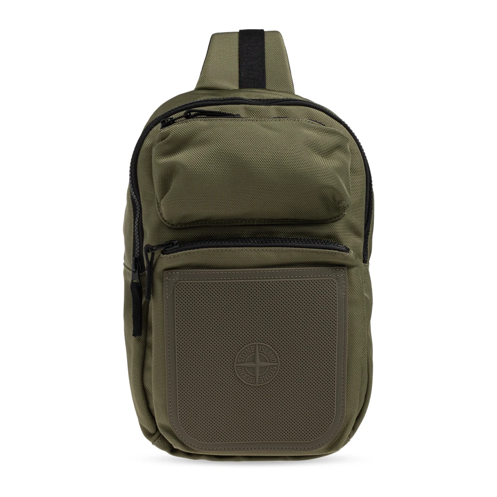 Stone Island Sling Backpack - Man Backpacks Green One Size - Immagine 2