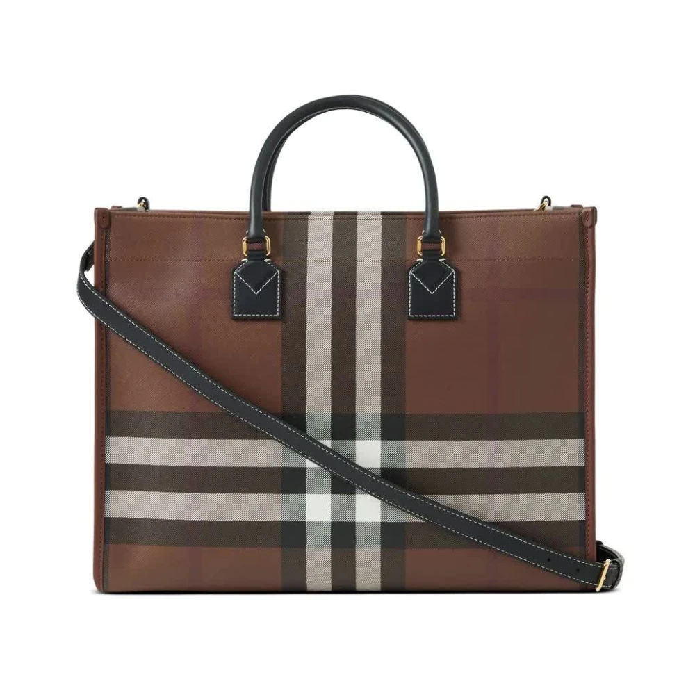 Burberry Freya Media Tote Tas Brown Dames