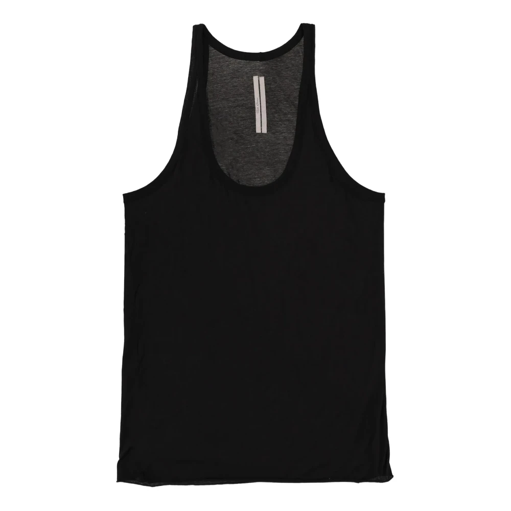 Rick Owens Men's Black Ponyskin Tank Top - Sleeveless Tops - M - Tops