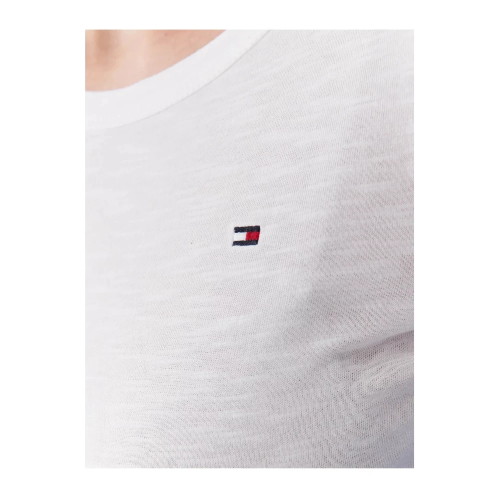 Tommy Hilfiger Wit Langemouw Katoenen T-shirt White Dames