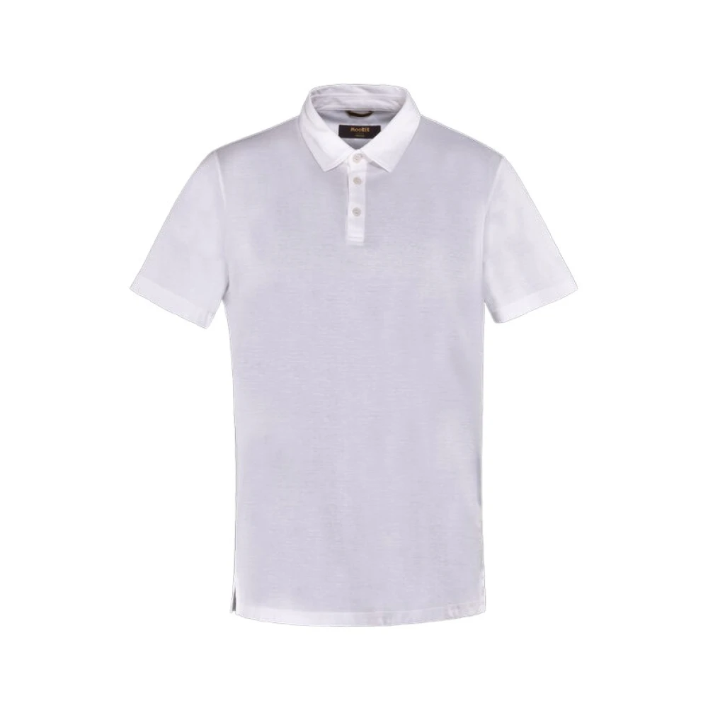 Moorer Men's White Polo Shirts, M, Cotton Jersey Polo Shirt Pachino-Jcl
