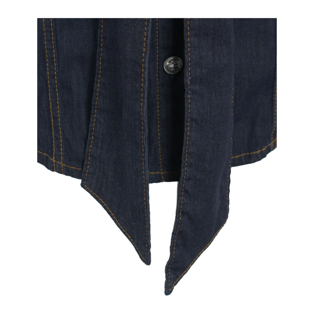Liu Jo Denim Shirt met Ronde Zoom Blue Dames