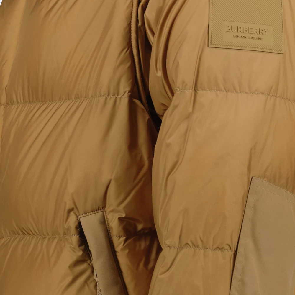 Burberry Afneembare Mouw Winterjas Brown Heren