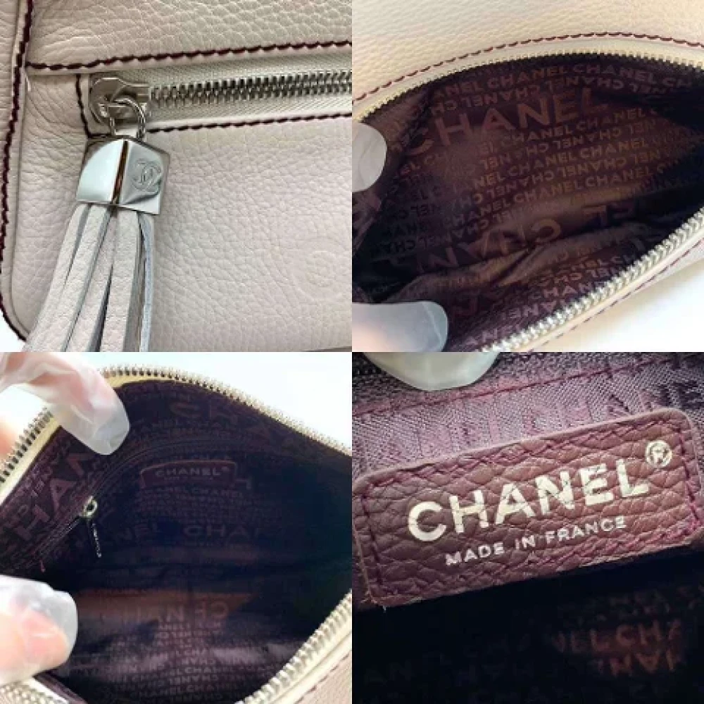 Chanel Vintage Pre-owned Leather handbags White Dames