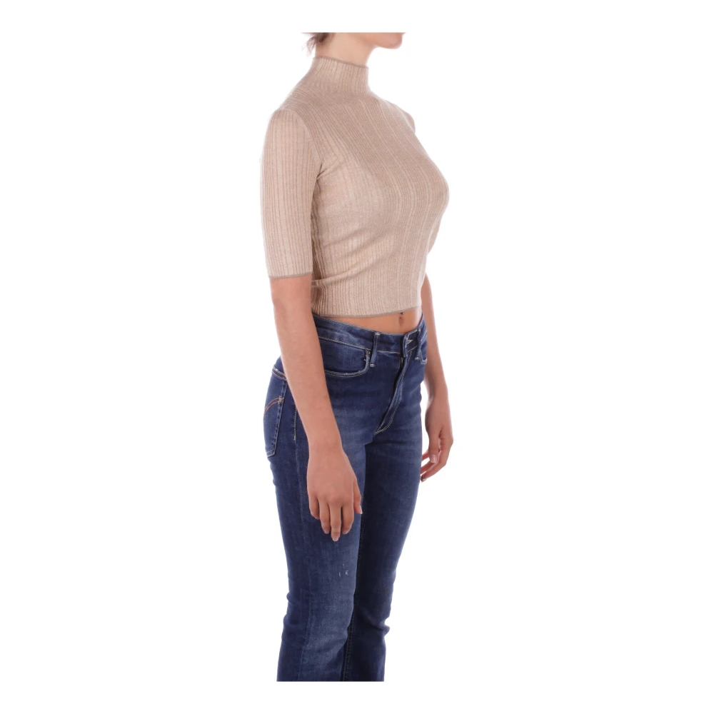Liu Jo Gouden Sweater Collectie Logo Zij Yellow Dames