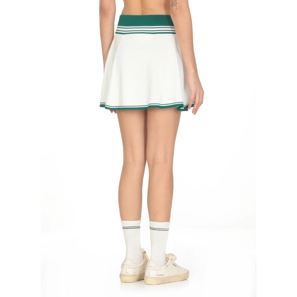 Casablanca Witte Rayon Rok Elastische Taille White Dames