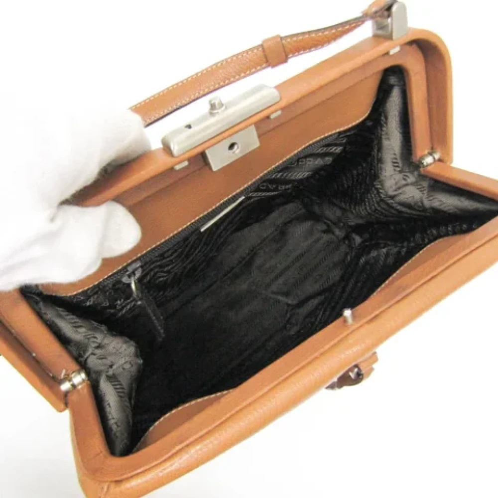 Prada Vintage Pre-owned Leather prada-bags Brown Dames