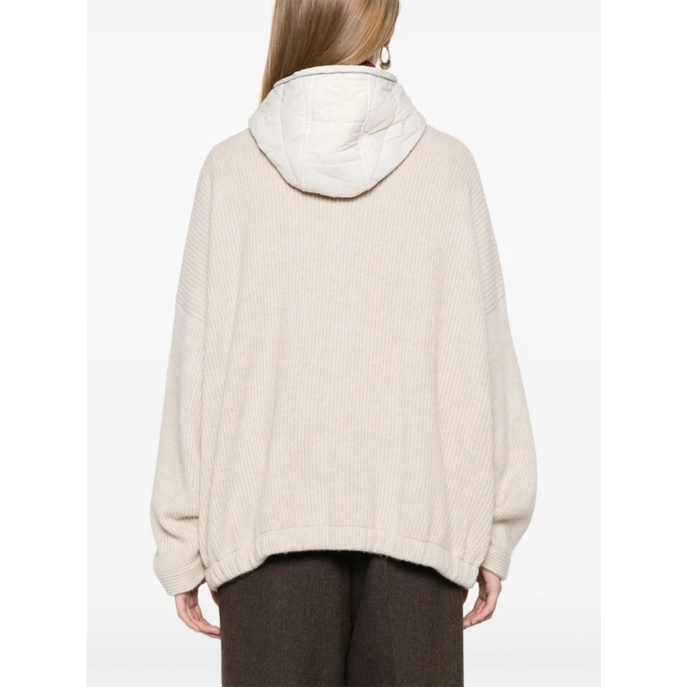 BRUNELLO CUCINELLI Beige Laagjesjas en Gilet Beige Dames