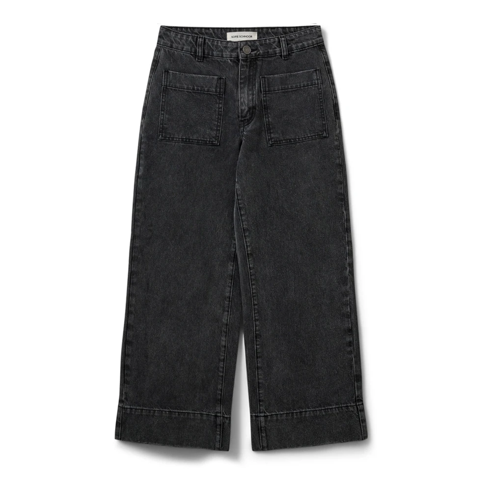 Sofie Schnoor Black Toulousesw Jeans Bukser - Female - Cropped Jeans - Xl - Jeans