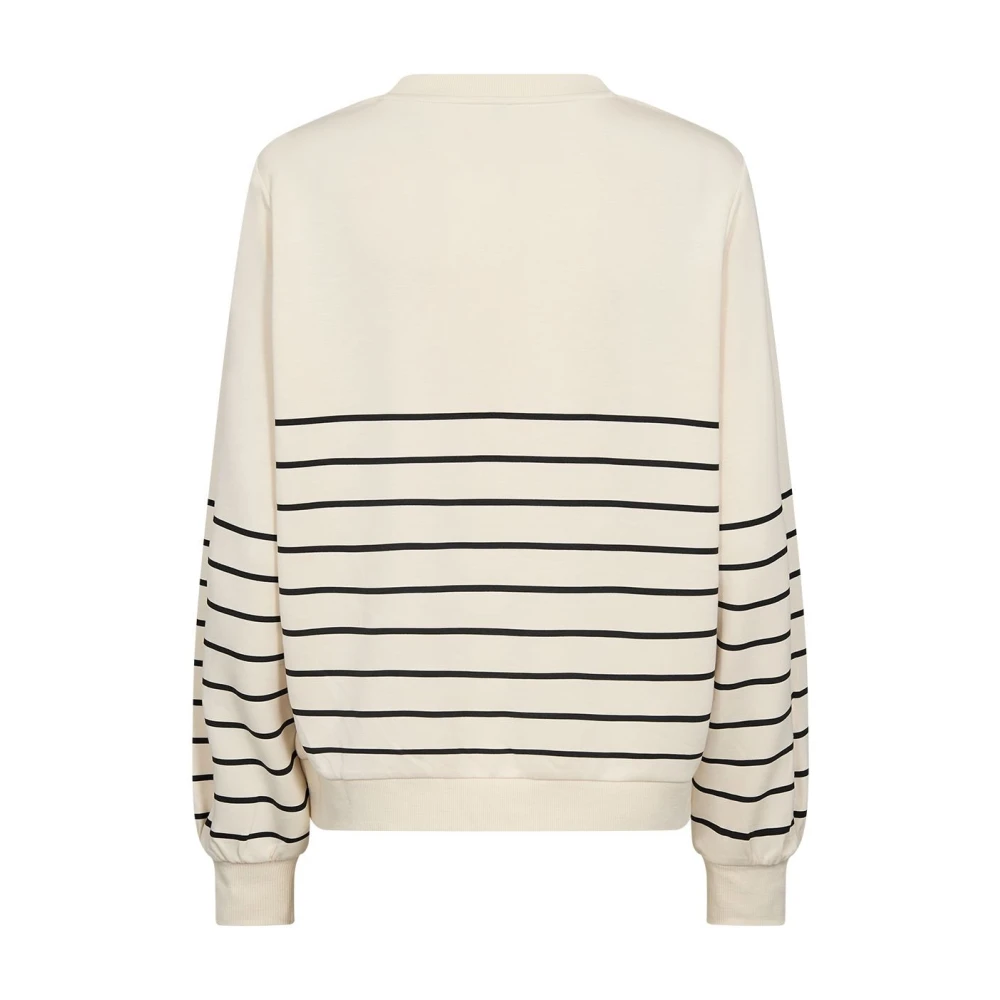 Soyaconcept Gestreepte trui met ronde halslijn Beige Dames