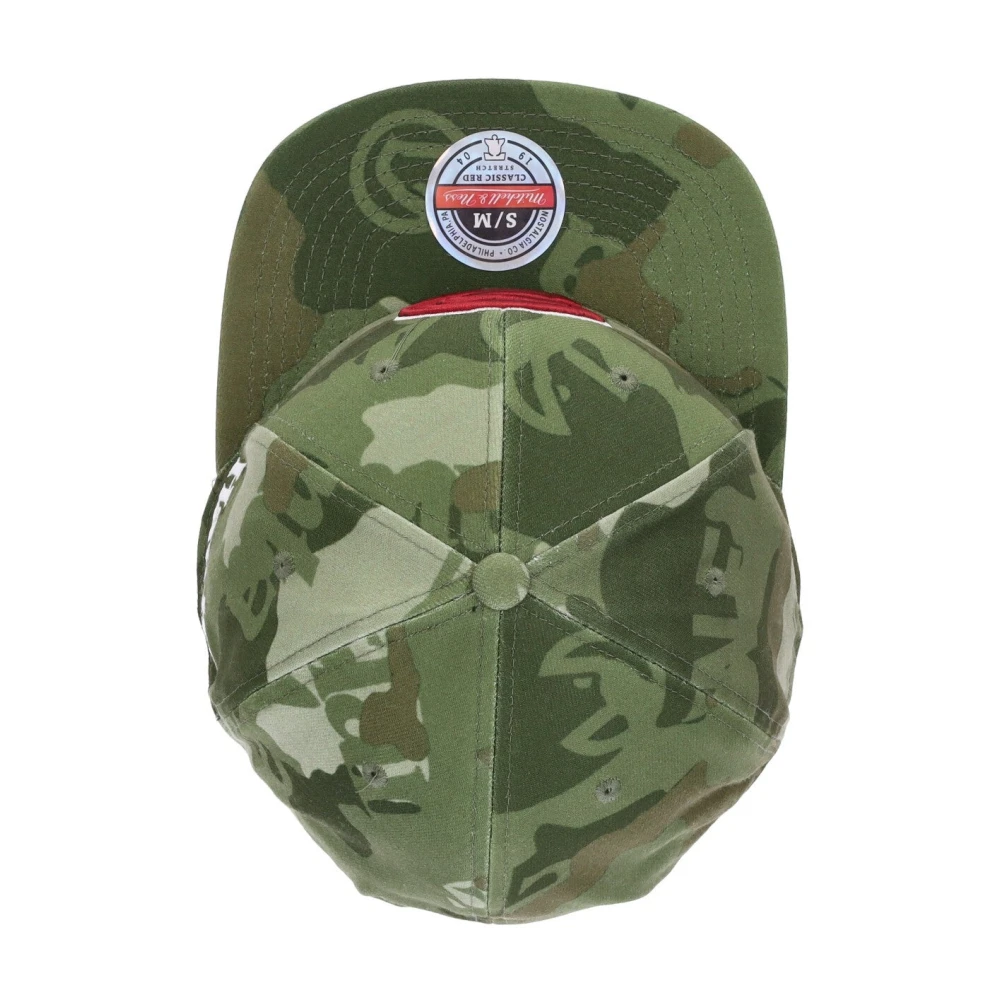 Mitchell & Ness NBA Tonal Camo Stretch Fitted Cap Green Heren