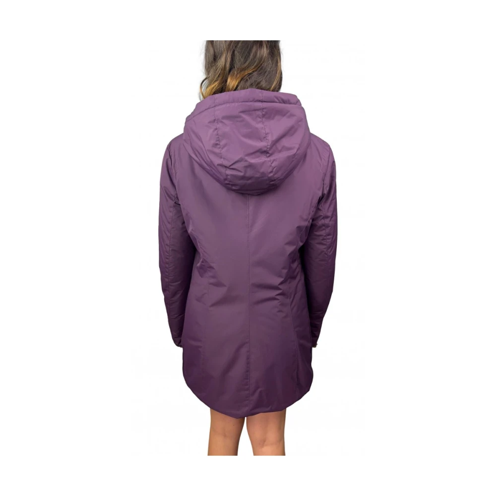 Suns Paarse Marmeren Hoodie Bontjas Purple Dames