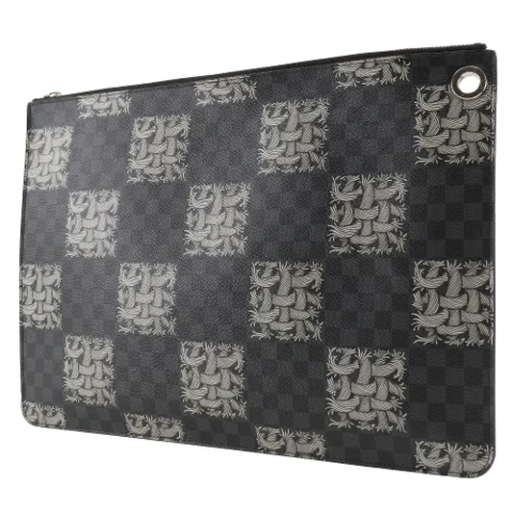 Louis Vuitton Vintage Pre-owned Canvas clutches Black Heren