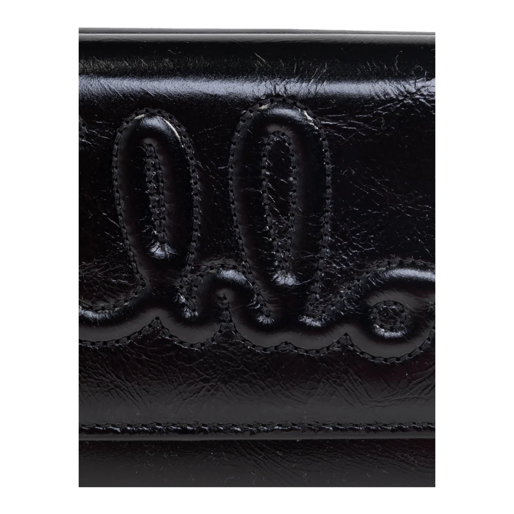 Chloé Leren portemonnee Black Dames