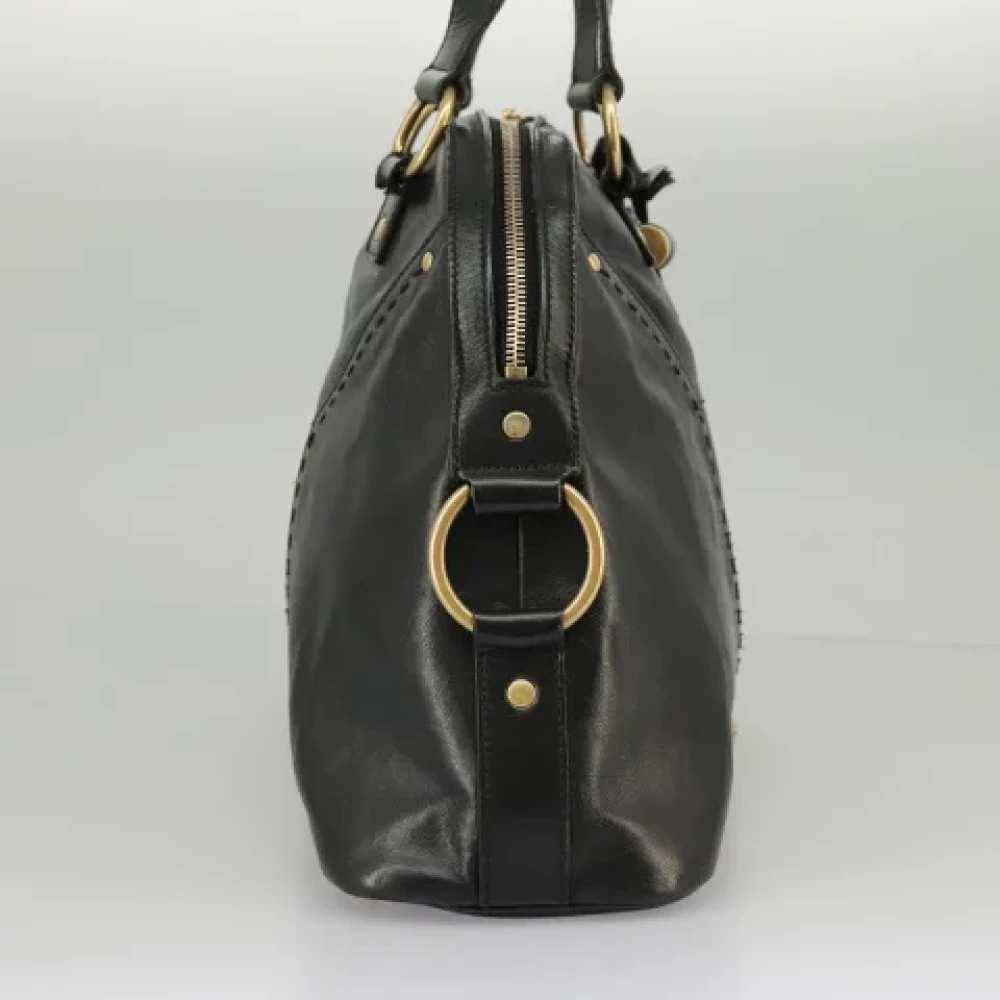 Saint Laurent Vintage Pre-owned Leather handbags Black Dames