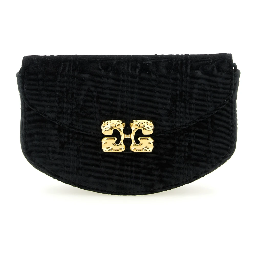 Ganni Black Lulu Wallet On Chain - Female - Cross Body Bags - One Size - Bags