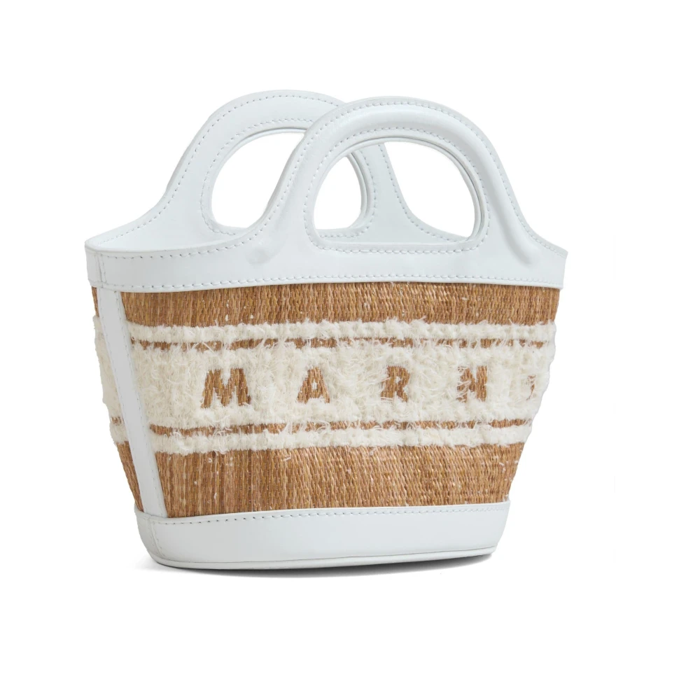 Marni Tropicalia Wit Leren Tas Brown Dames