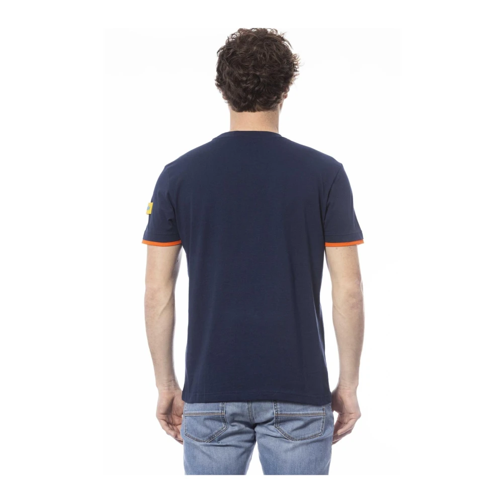 Invicta Katoenen Ronde Hals T-Shirt Blue Heren
