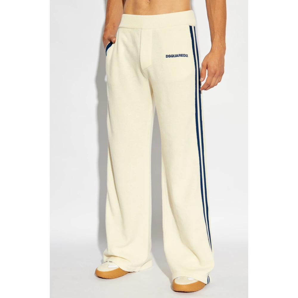 Dsquared2 Wollen broek Beige Heren