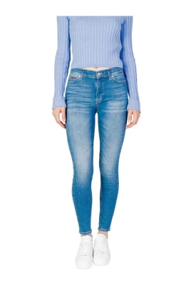 Ljusblå bomullsjeans & byxa