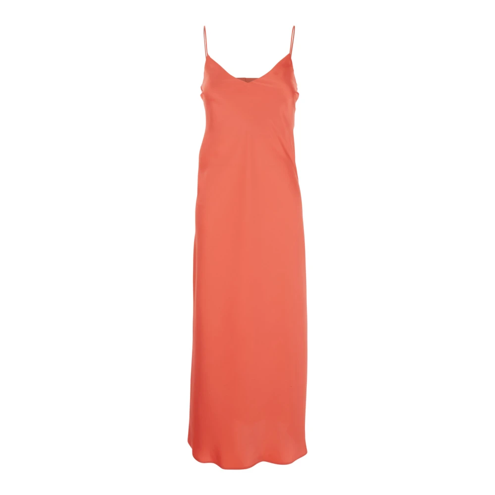 Plain Units Roze Dunne Band Stof Jurk Pink Dames