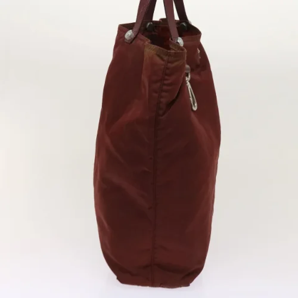 Prada Vintage Pre-owned Nylon handbags Red Dames