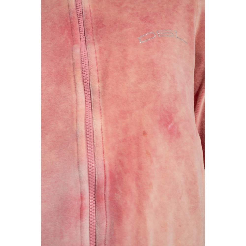 Diesel F-Kinigli velours sweatshirt Pink Dames