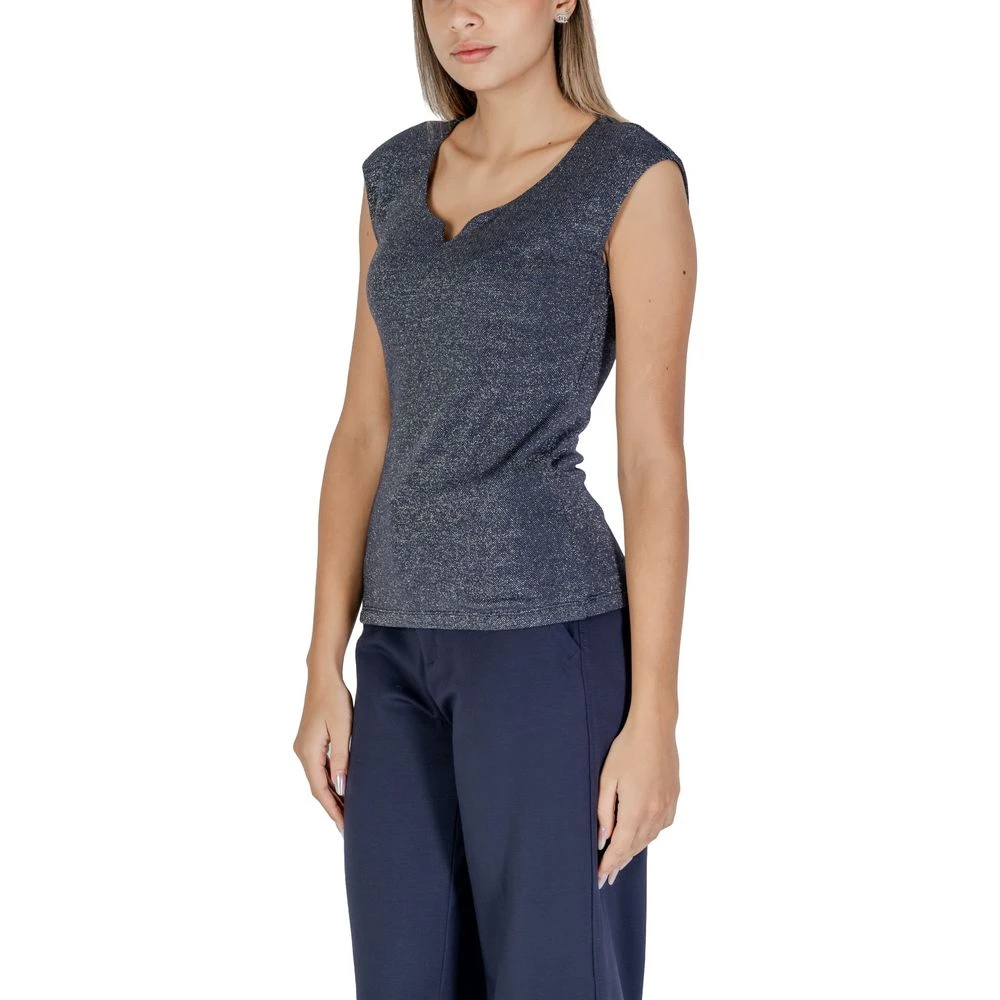 Street One Blauwe Viscose Tops & T-Shirt Blue Dames
