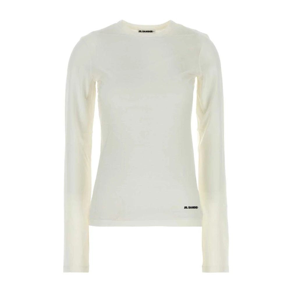 Jil Sander Klassiek Wit Katoenen T-shirt White Dames