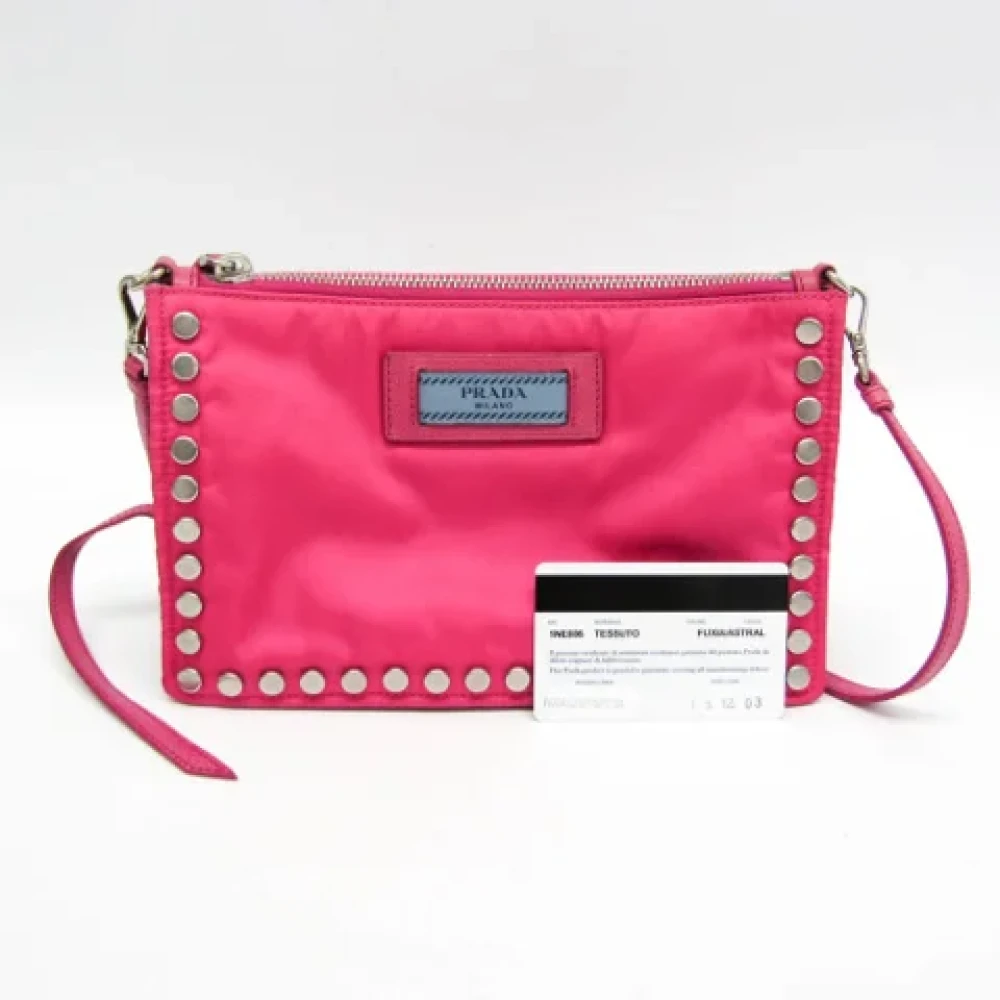 Prada Vintage Pre-owned Fabric prada-bags Pink Dames