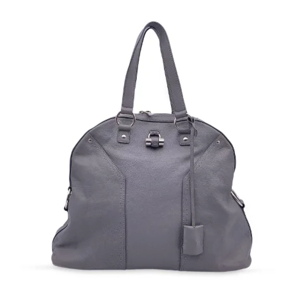Yves Saint Laurent Vintage Pre-owned Leather shoulder-bags Gray Dames