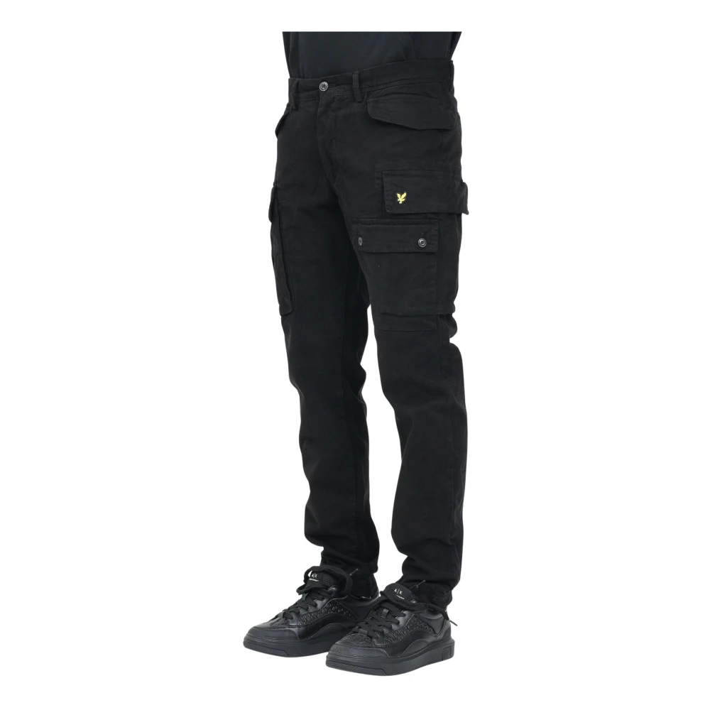 Lyle & Scott Cargo broek met meerdere zakken Black Heren